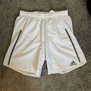 White adidas jogging shorts